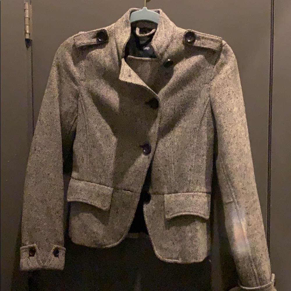 Gap Military style tweed peacoat
